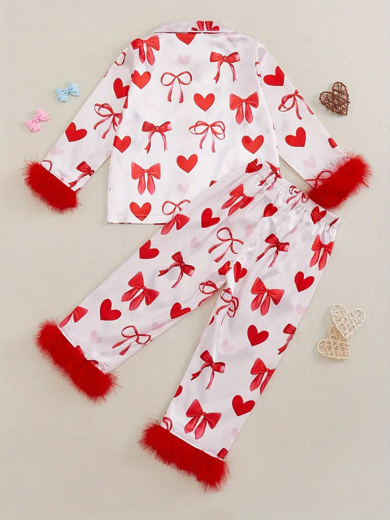 Valentine's Day Pajama Set for Girls 2-9 Years