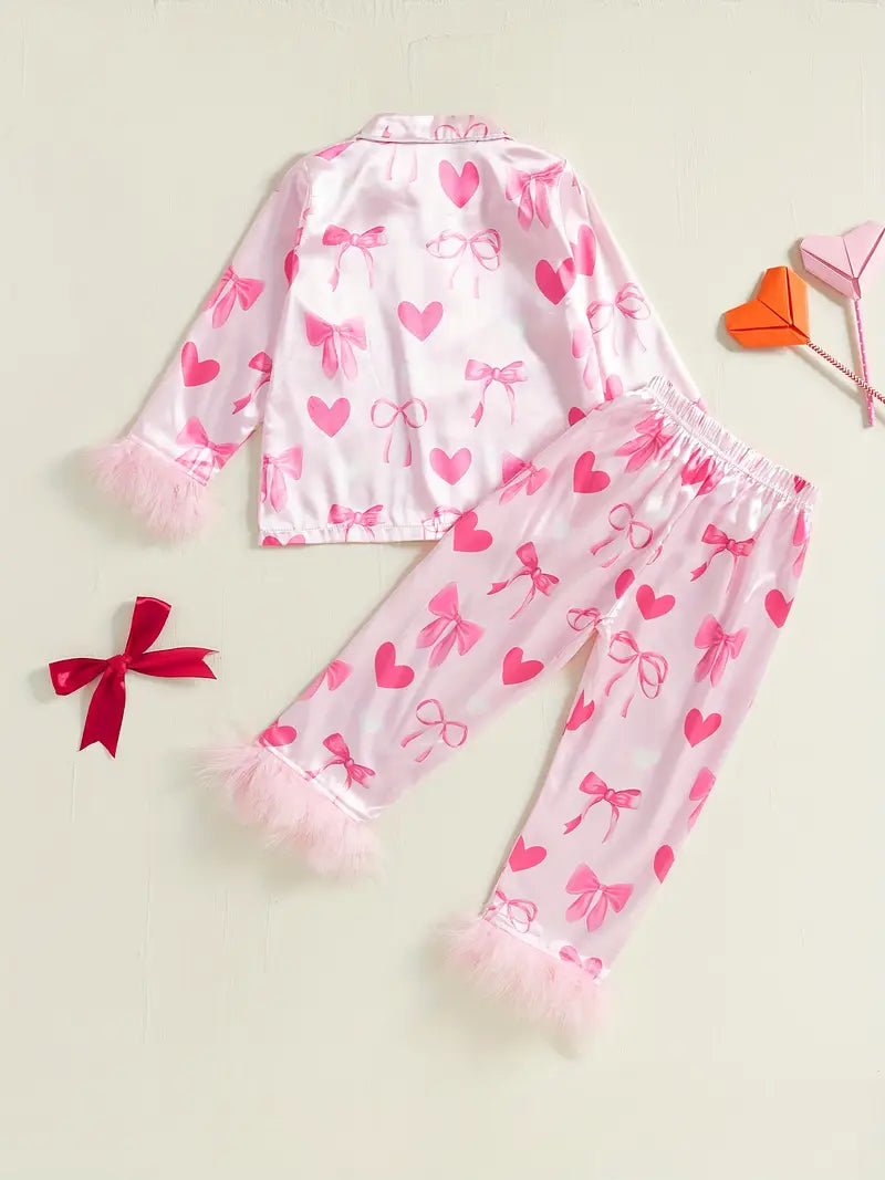 Valentine's Day Pajama Set for Girls 2-9 Years