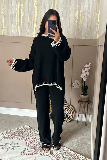 Knit Oversized Pant Set