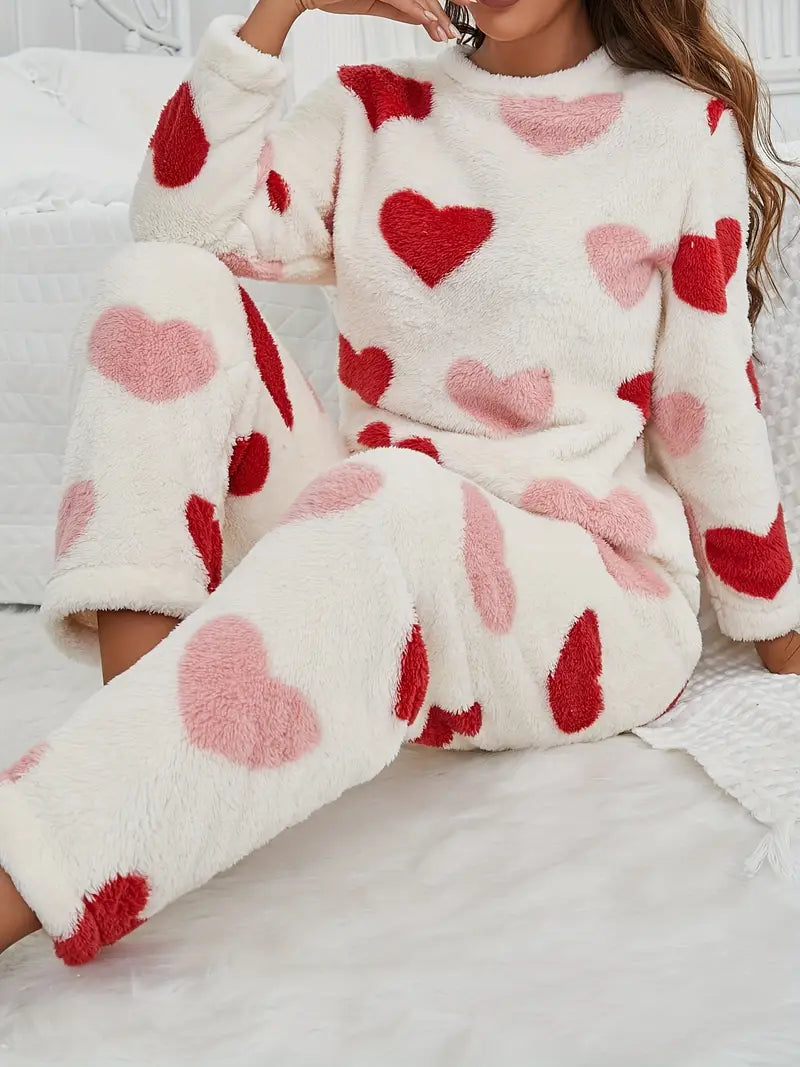 Valentine’s Peach Heart Pajama Set