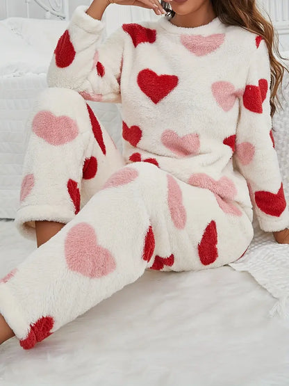 Valentine’s Peach Heart Pajama Set