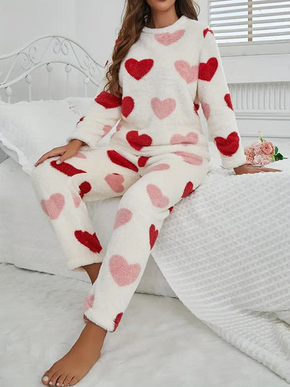 Valentine’s Peach Heart Pajama Set