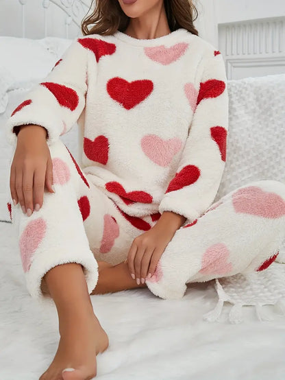 Valentine’s Peach Heart Pajama Set