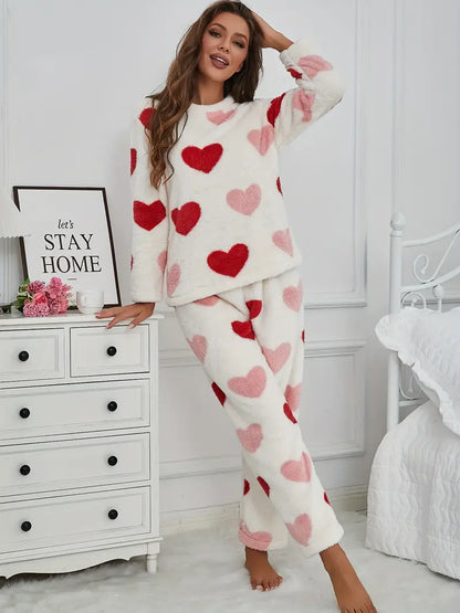 Valentine’s Peach Heart Pajama Set