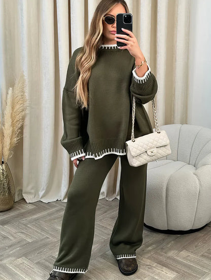 Knit Oversized Pant Set