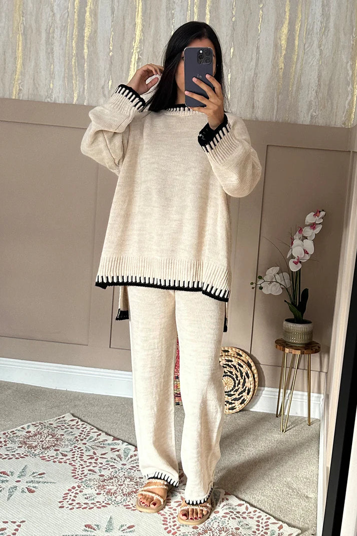 Knit Oversized Pant Set