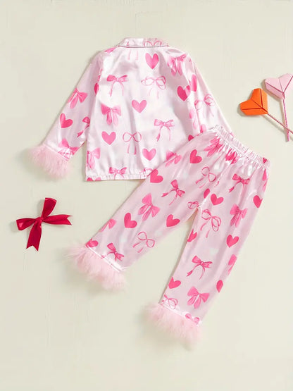 Valentine's Day Pajama Set for Girls 2-9 Years