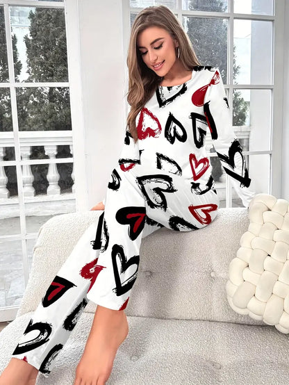 Valentine Women's Long Sleeve Pajama Set