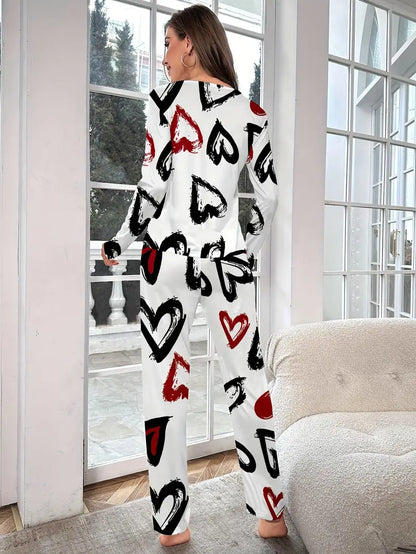 Valentine Women's Long Sleeve Pajama Set