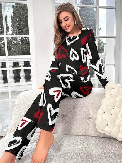 Valentine Women's Long Sleeve Pajama Set